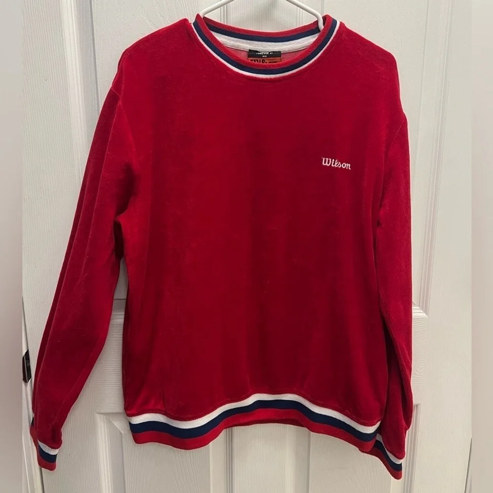 Forever21 X Wilson collab Large Red Tennis Sweater